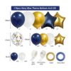 RUBFAC Kit de arco de globos dorados azul marino_2