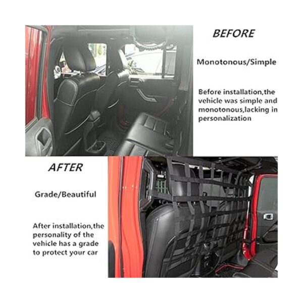 Divisor de asiento trasero de coche para perro Wrangler JK_3