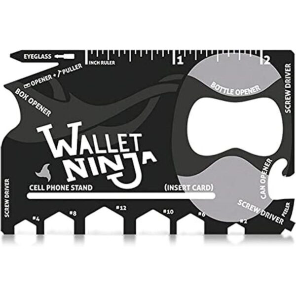 Billetera Ninja 18 en 1 herramienta de tamaño tarjeta de_1