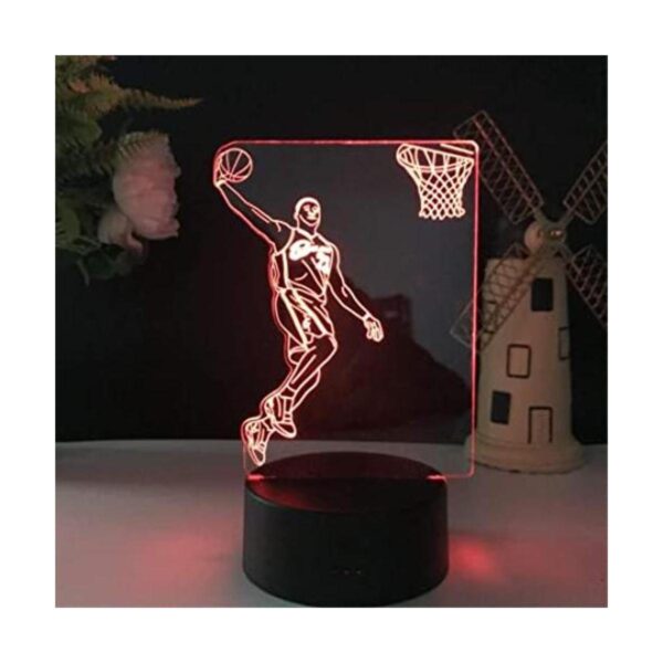 Lámpara de mesa LED de ilusión 3D 7 colores con