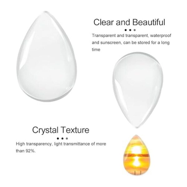 Cabujones de cristal transparentes con cúpula de lágrima_2