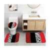 Juego de 4 cortinas de ducha con estampado de leopardo con
