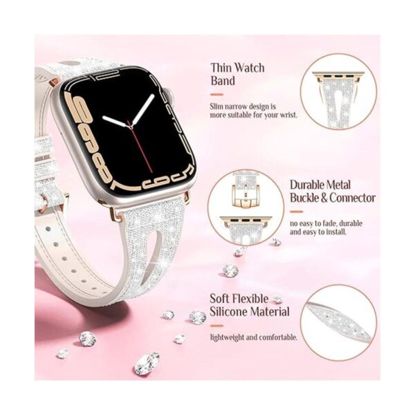 Goton Correa delgada brillante para Apple Watch de 1.57_3