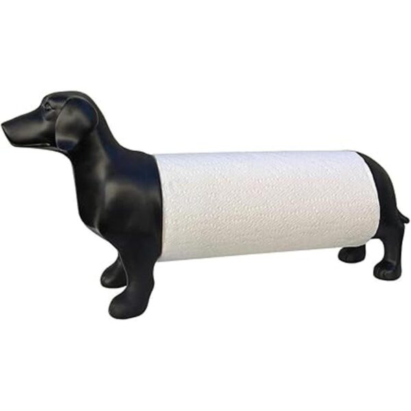 Weiner Dachshund perro papel toalla titular negro elegante