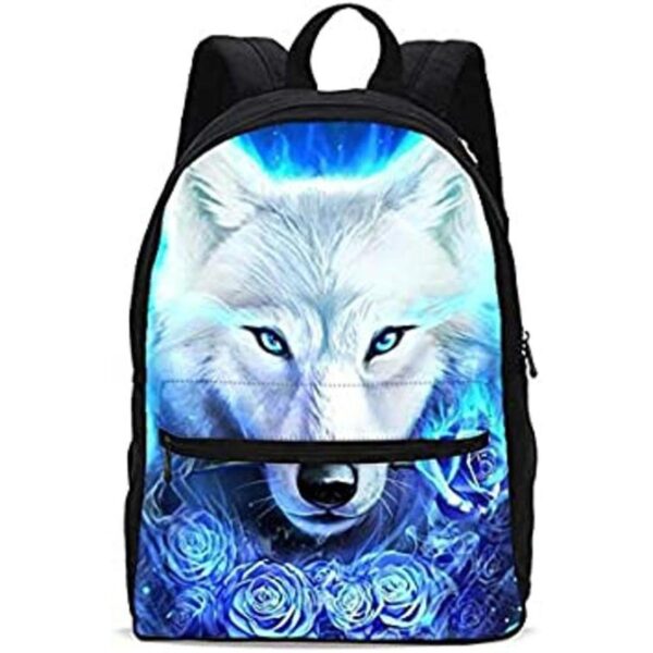 Galaxy Wolf Rose mochilas escolares niños bolsa de viaje_1