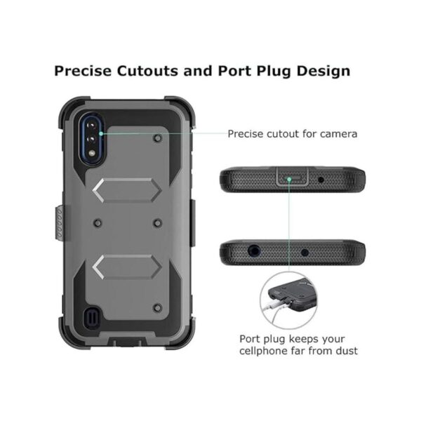 Takfox Funda para Samsung Galaxy A01 con 2 protectores de_5