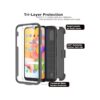 Takfox Funda para Samsung Galaxy A01 con 2 protectores de_3