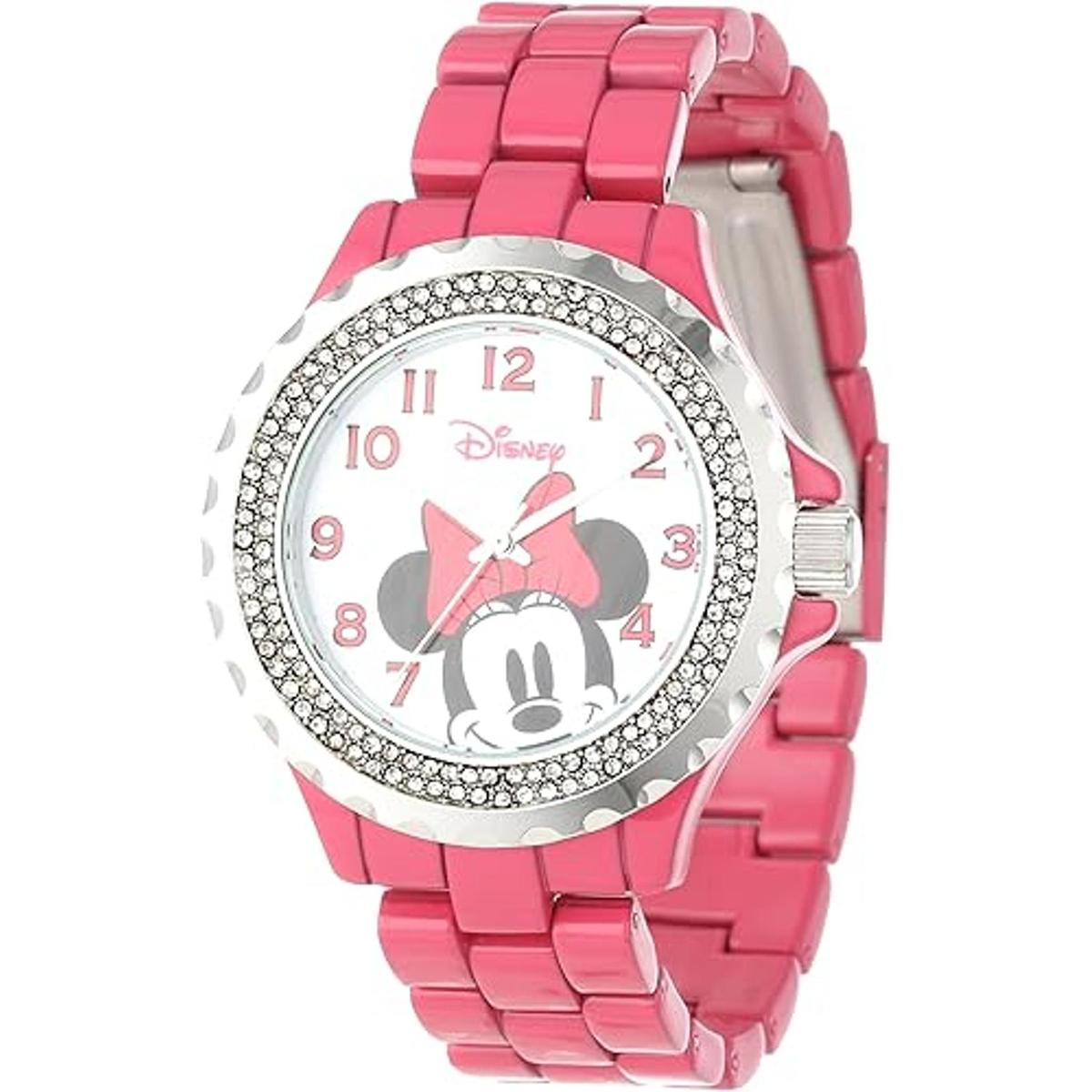 Disney reloj de w000503 Minnie Mouse esmalte Sparkle