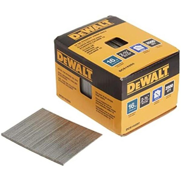 DEWALT Uñas de acabado 212 pulgadas 16GA paquete de_1