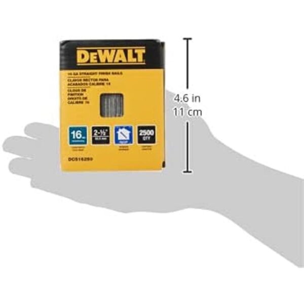 DEWALT Uñas de acabado 212 pulgadas 16GA paquete de_4
