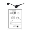 Kework USB tipo C 1.0 ft USB C macho a hembra montaje_3