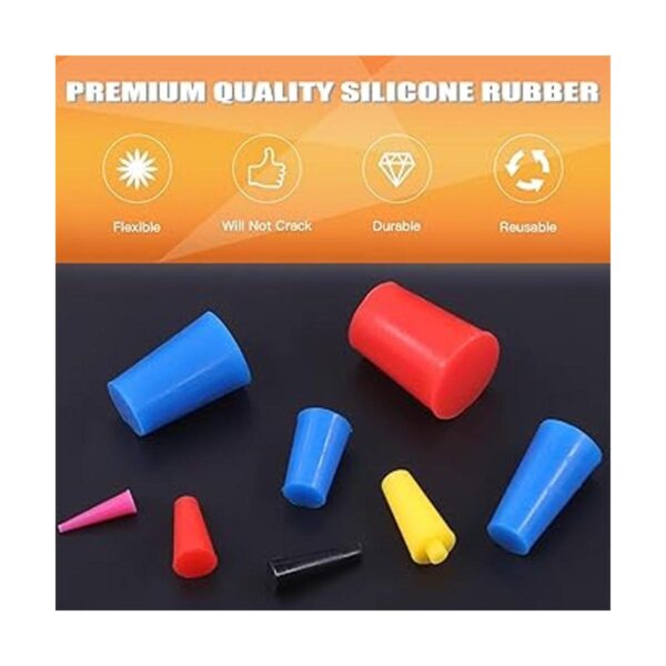 Rustark 100 tapones cónicos de silicona de 116 a 58_3