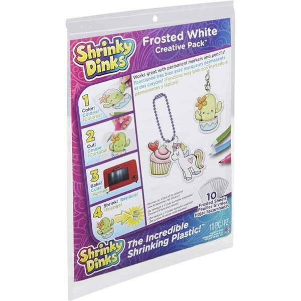 Shrinky Dinks Paquete creativo de 10 hojas blancas_1