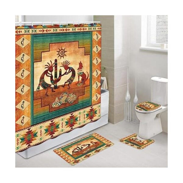 Kokopelli Juegos de baño con cortina de ducha y_3