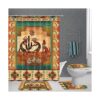 Kokopelli Juegos de baño con cortina de ducha y_1