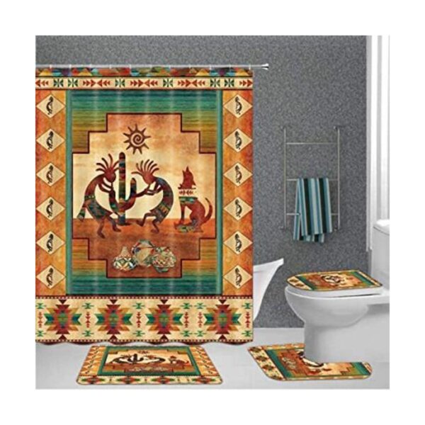 Kokopelli Juegos de baño con cortina de ducha y_1
