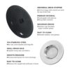 Huntonry Juego de 2 tapones para tamiz de bañera colector_4