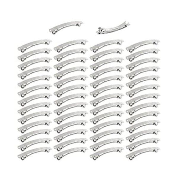 Paquete de 50 pinzas de pelo rectangulares de metal en_1