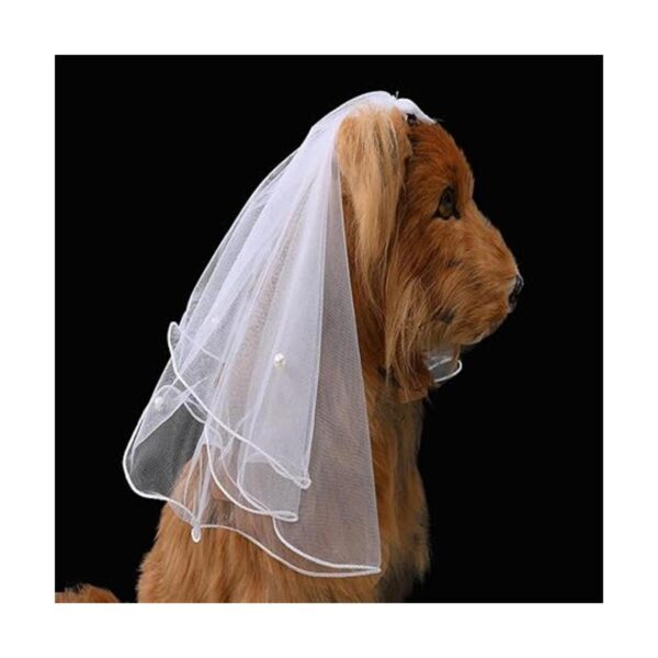 Gigicloud Vestido de velo para perro disfraz de novia_2