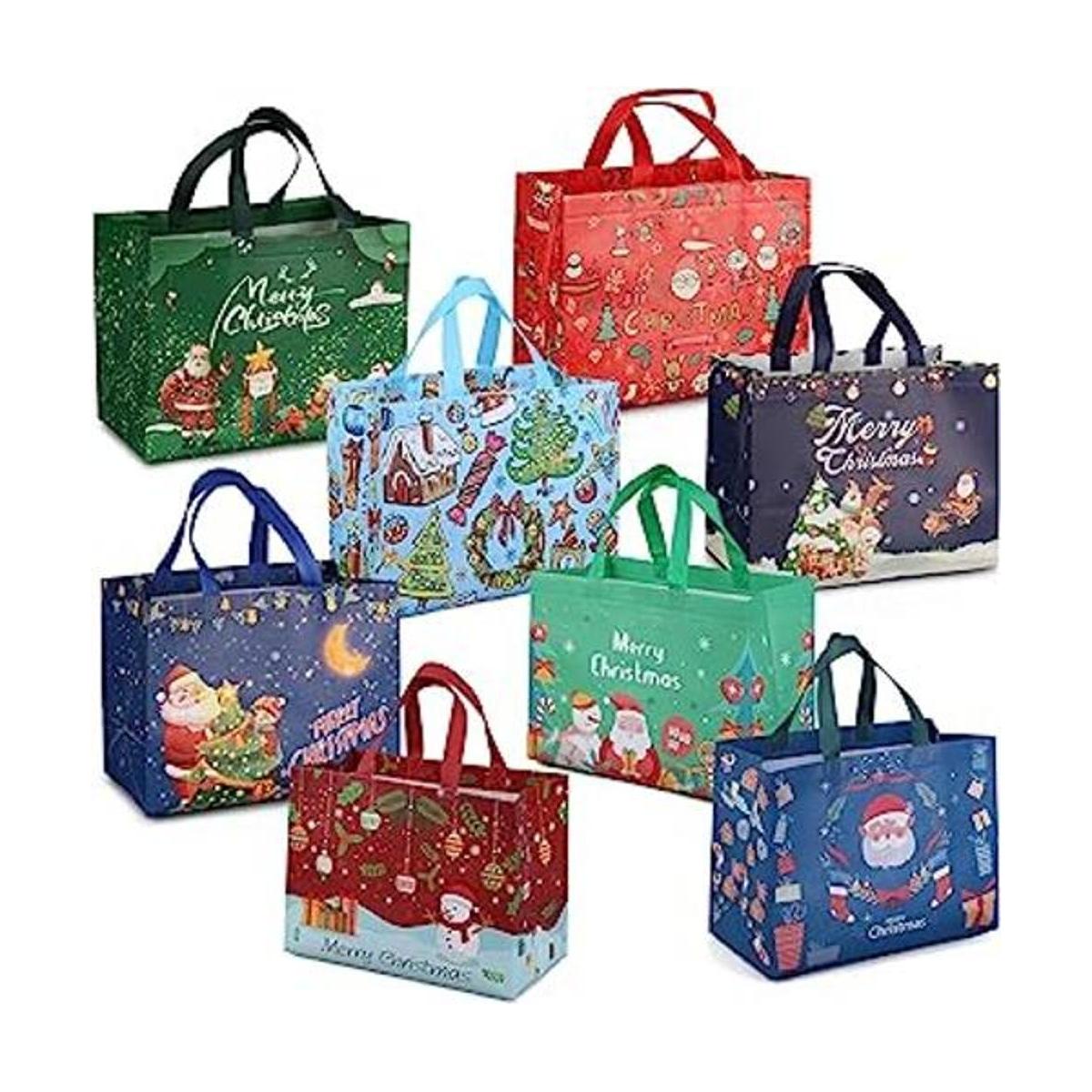 8 bolsas de regalo de Navidad bolsas de Navidad con asas