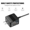KFD Cargador adaptador de CA para Sony SRSXB40 BLK azul y_5