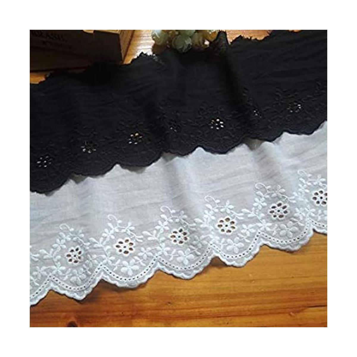 3 yardas de 5 pulgadas de ancho Vintage Floral bordado