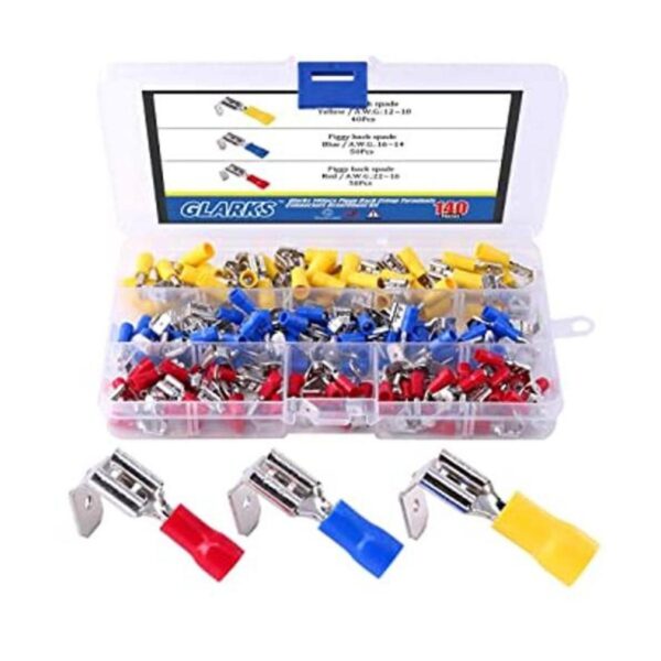 Glarks Kit surtido de 140 piezas de terminales prensadas_1
