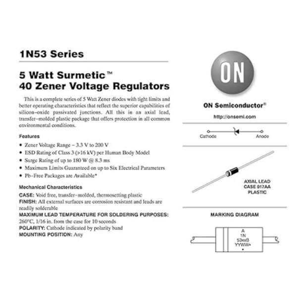 Conjunto de 10 Diodos Zener 1N5349B de 12 voltios y 5_2