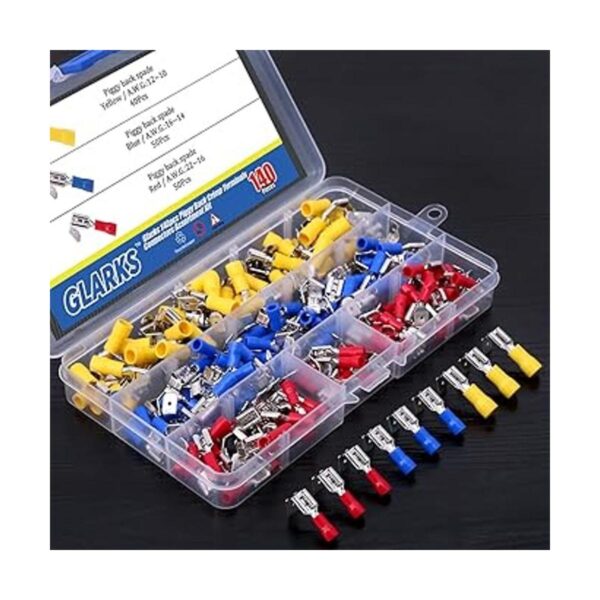 Glarks Kit surtido de 140 piezas de terminales prensadas_5