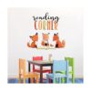 Mfault Foxes Reading Corner Calcomanías de pared para