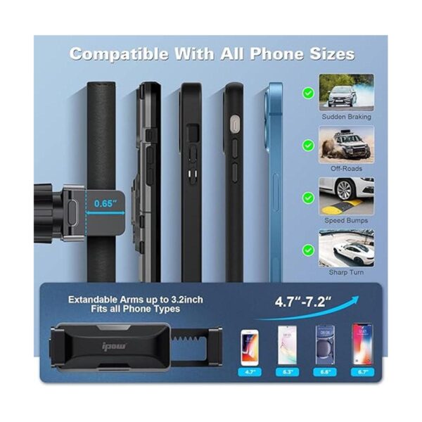 IPOW Electric Phone Mount for Car Vent with_2