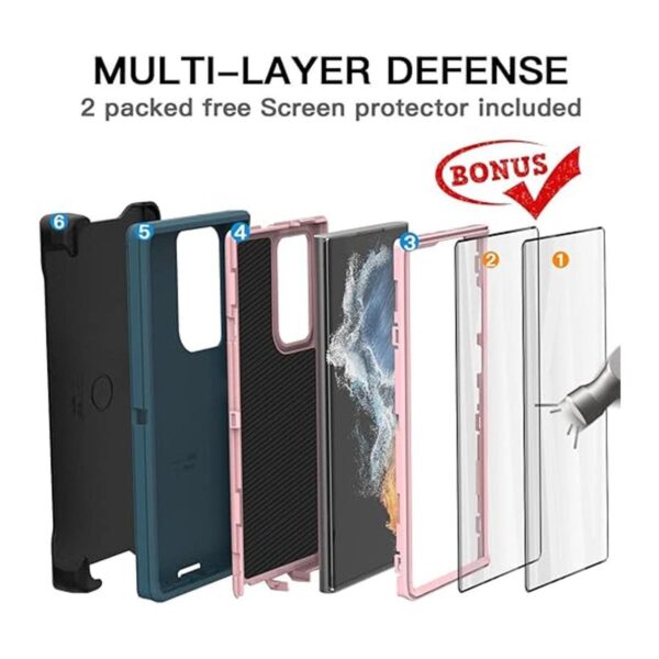 AICase Funda para Galaxy S22 Ultra con protector de_3