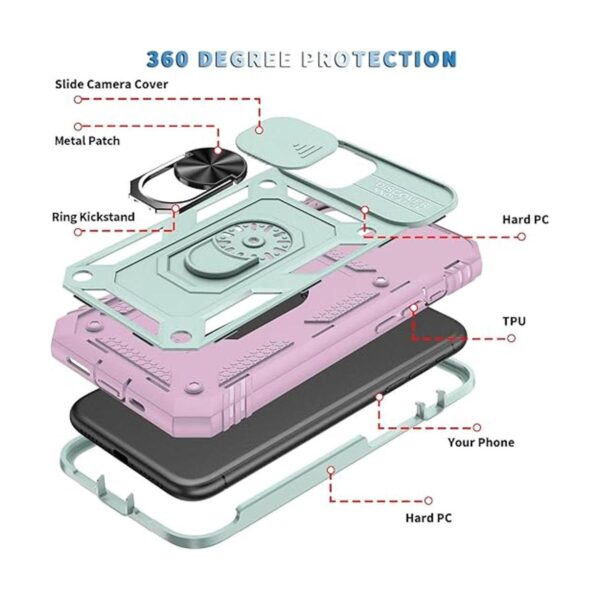 Fetrim Funda para iPhone 11 Pro funda de cámara con_4
