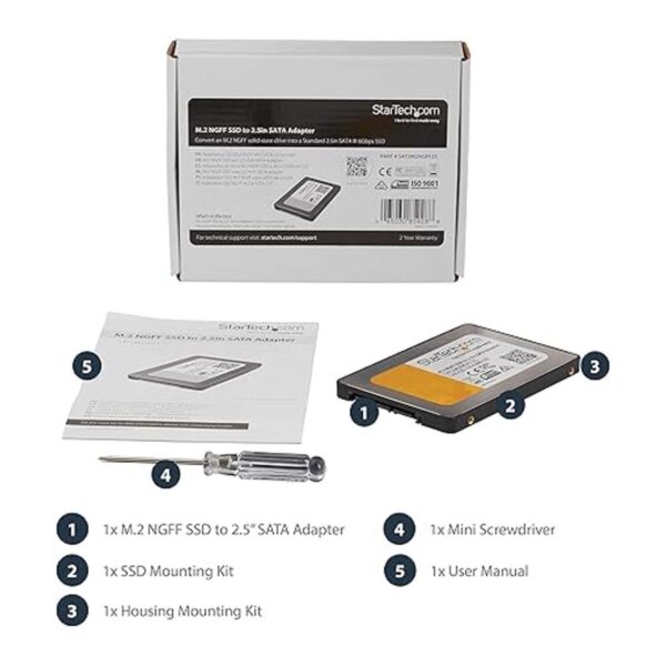 StarTech.com M.2 NGFF SSD a 2.5in SATA III Adaptador_5