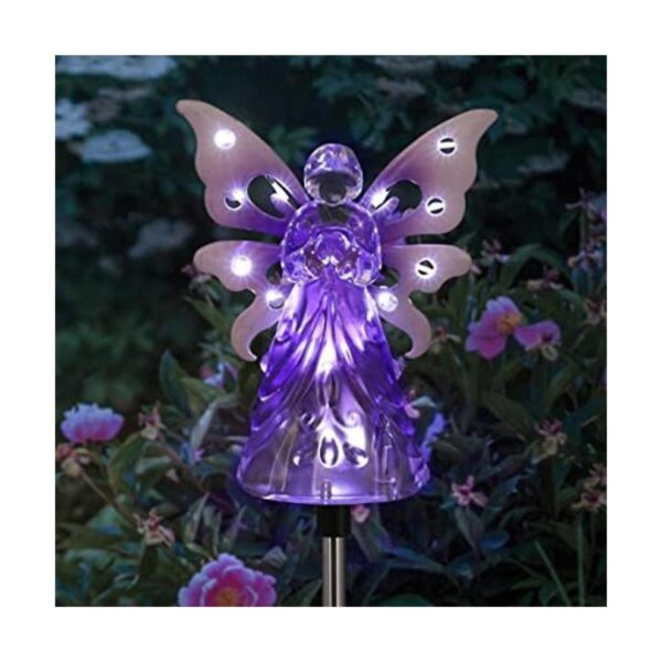 Estaca solar Exhart para jardín regalo o ángel blanco de_1
