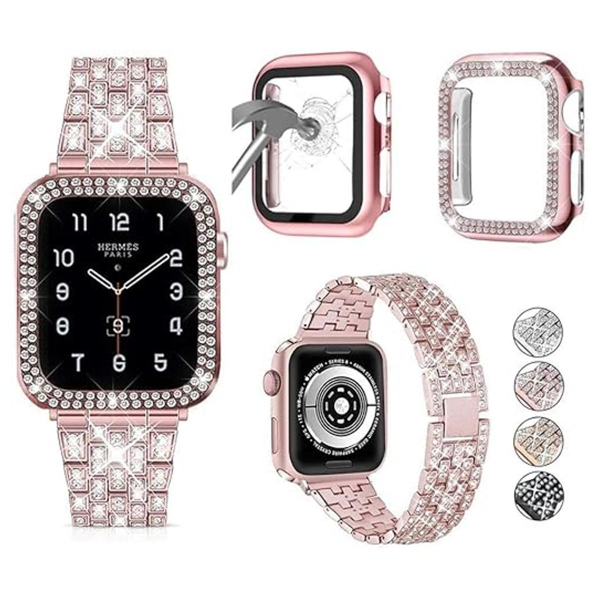 Paquete de 3 correas compatibles con Apple Watch funda