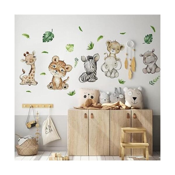 Yovkky Calcomanías de pared de animales de safari para_3