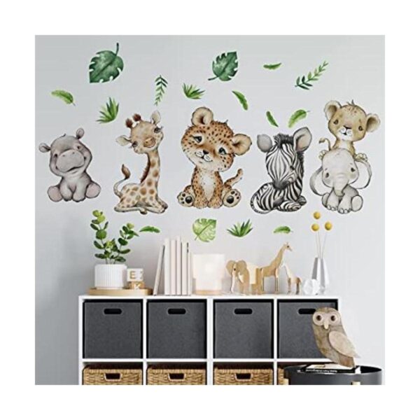 Yovkky Calcomanías de pared de animales de safari para_1