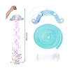 4 piezas de medusas iridiscentes con purpurina en forma de