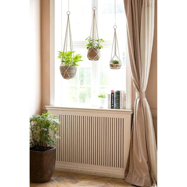 Dahey Juego de 3 perchas para plantas de macramé con_2
