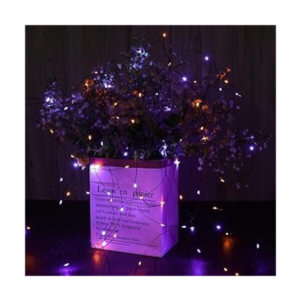 Joomer Luces de Halloween moradas naranjas paquete de 2_5