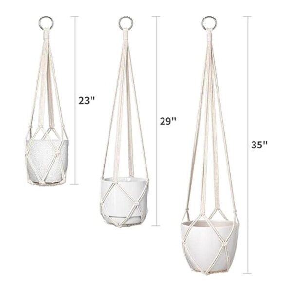 Dahey Juego de 3 perchas para plantas de macramé con_6