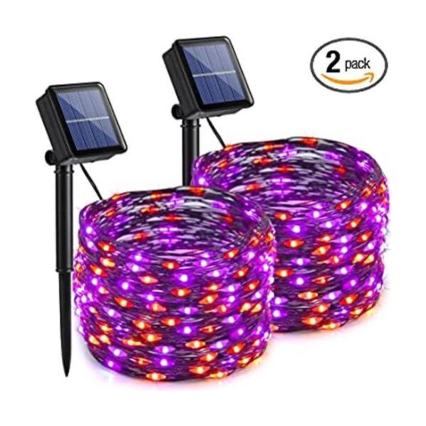 Joomer Luces de Halloween moradas naranjas paquete de 2_1