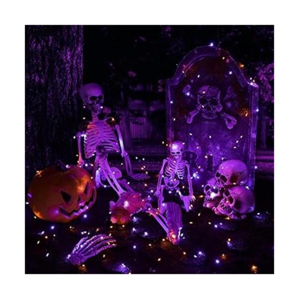Joomer Luces de Halloween moradas naranjas paquete de 2_6