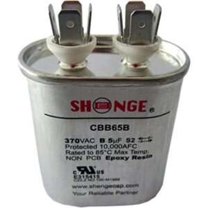 Motor Run Capacitor 5 MFD 370 V VAC V 5UF Oval_1