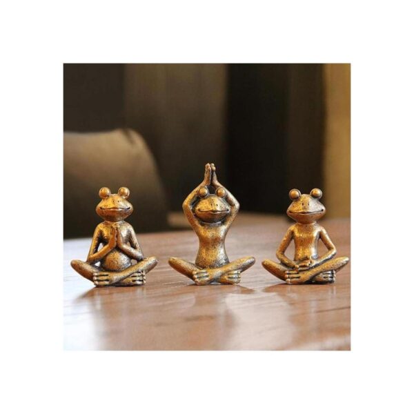 Figuras de rana para yoga decoración zen Estatuas de_1