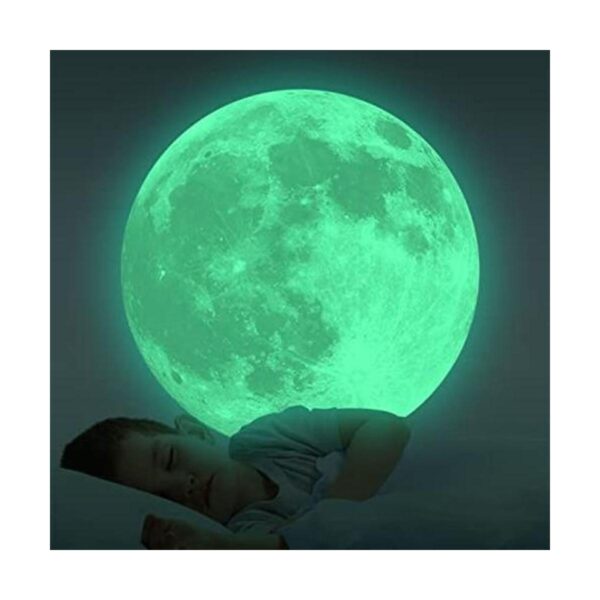 Calcomanías de la luna que brillan en la oscuridad. 30 cm._1