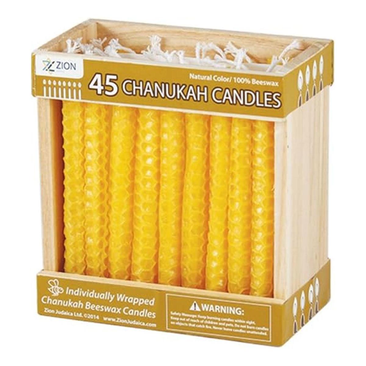 Zion Judaica Velas de cera de abejas naturales para
