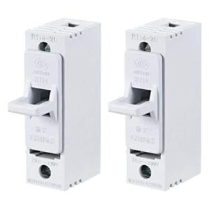 uxcell Portafusibles de un solo polo AC380V 20A RT14 RT18_1