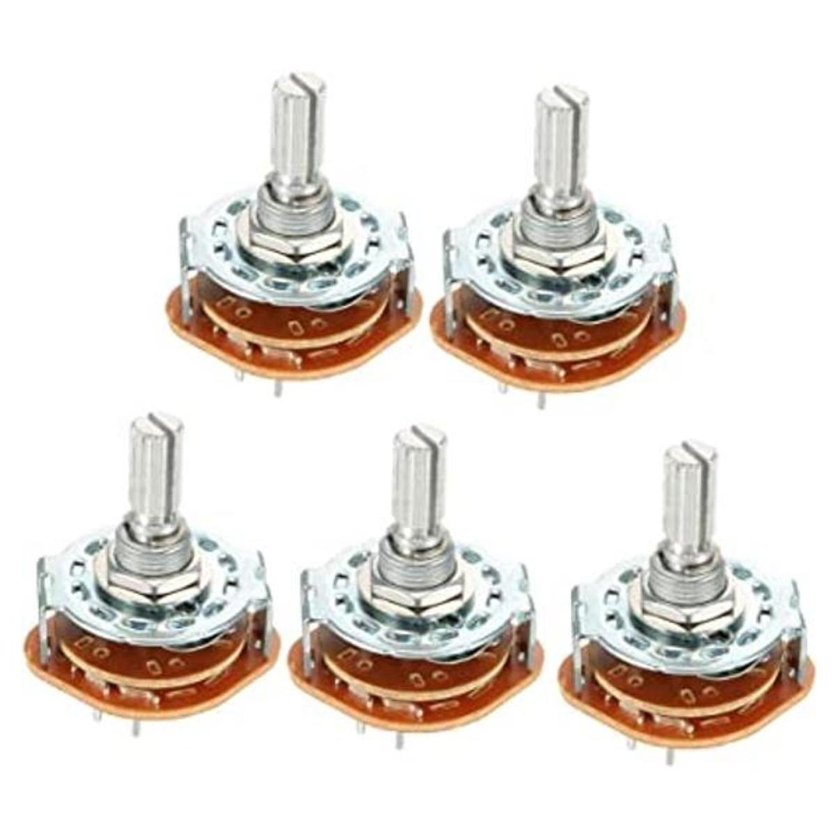 uxcell 2P4T Selector de interruptor rotativo de canal de